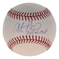 Steve Pearce Signed OML Baseball Inscribed "2018 WS MVP" (Schwartz) at PristineAuction.com