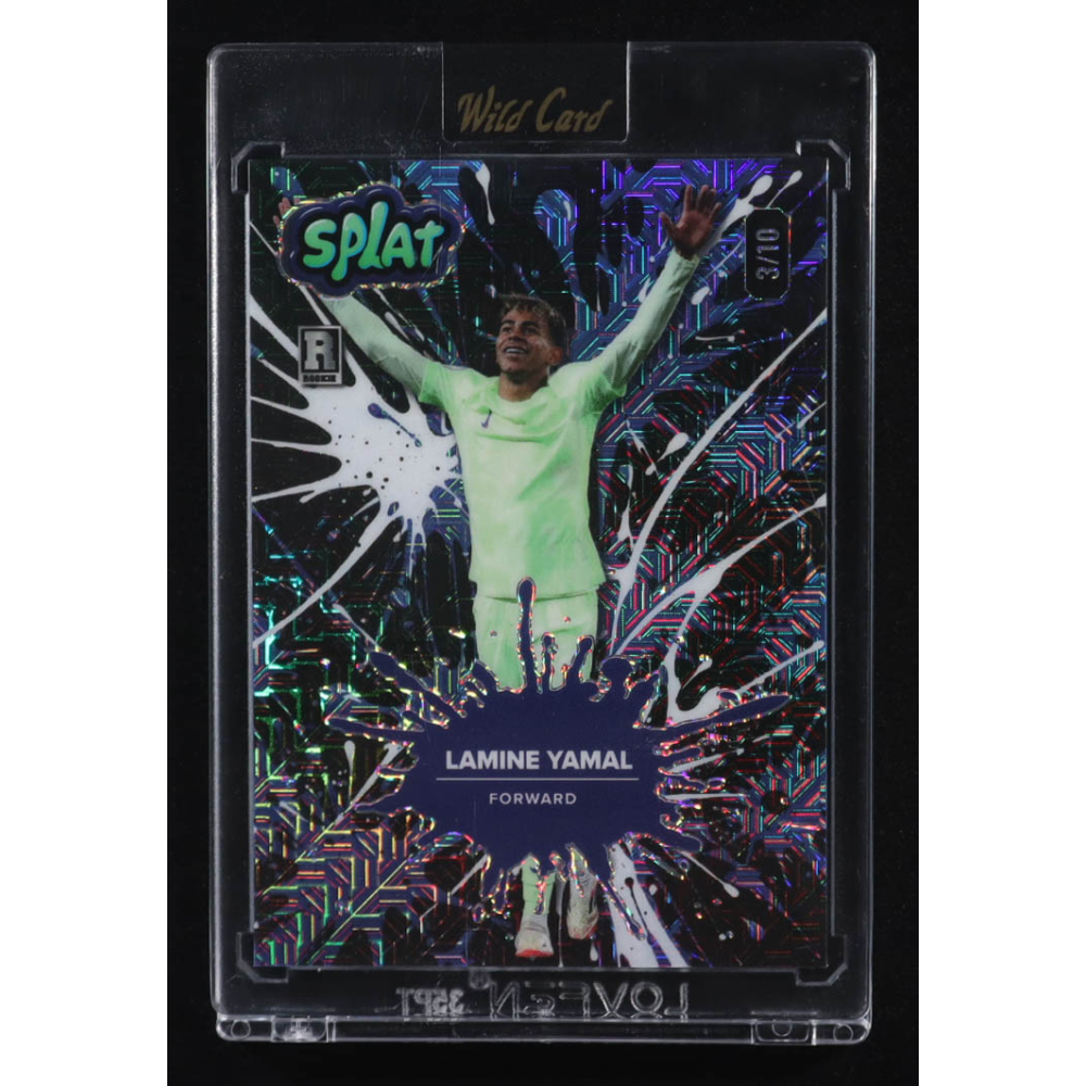 Lamine Yamal 2024 Wild Card Splat Blue Mojo #SBBLU01LY1 RC #3/10 at PristineAuction.com