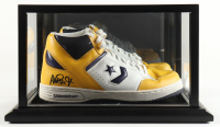 Magic Johnson Signed Converse Basketball Shoe With Display Case (Beckett) at PristineAuction.com