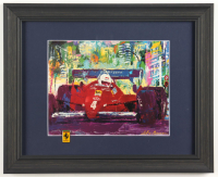 Leroy Neiman "Ferrari | Grand Prix Racing" Custom Framed Art Print with Ferrari Logo Pin at PristineAuction.com