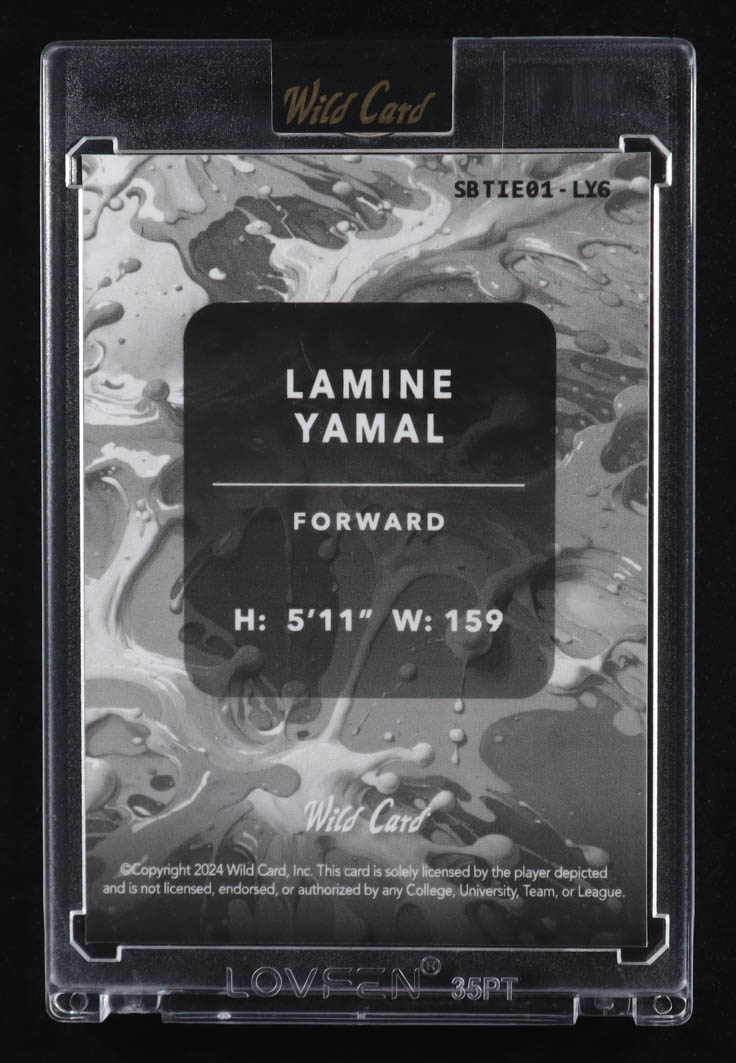 Lamine Yamal 2024 Wild Card Splat Tie Dye Lazer #SBTIE01LY6 RC #1/1 at PristineAuction.com Lamine Yamal 2024 Wild Card Splat Tie Dye Lazer #SBTIE01LY6 RC #1/1 at PristineAuction.com
