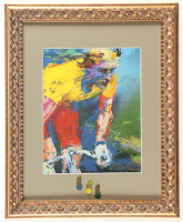 Leroy Neiman "Tour De France" Custom Framed Art Print With (3) Vintage Tour De France Pins at PristineAuction.com