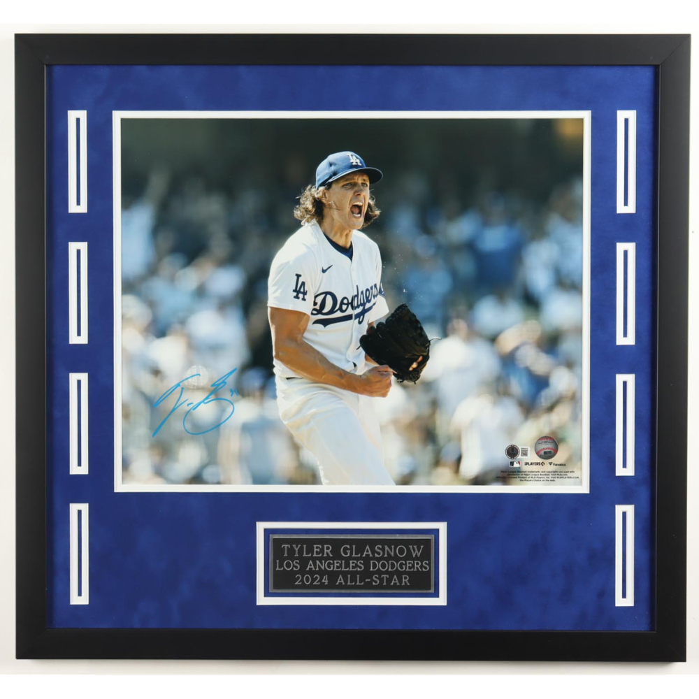 Tyler Glasnow Signed Dodgers Custom Framed Photo Display (Beckett) at PristineAuction.com
