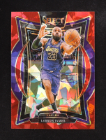 LeBron James 2024-25 Select Red Cracked Ice Prizms #54 at PristineAuction.com