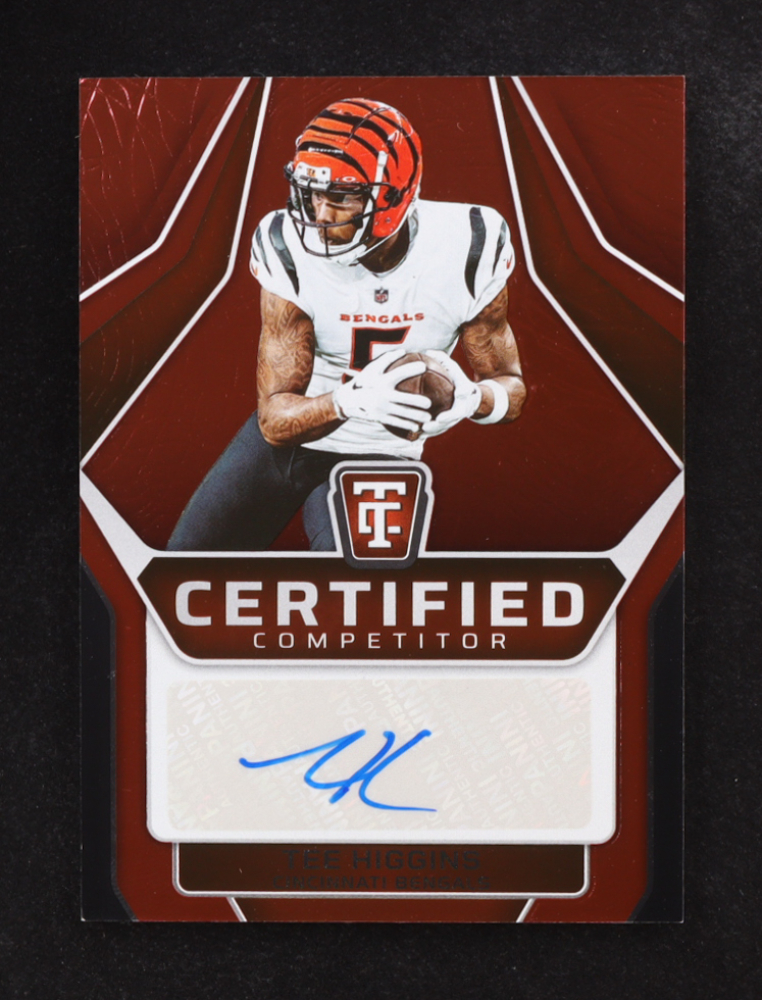 Tee Higgins 2024 Totally Certified Certified Competitor Autographs Mirror Red #8 #045/100
