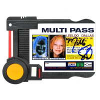 Milla Jovovich Signed 1997 Fifth Element Leeloo MULTI PASS Prop Replica (CA) at PristineAuction.com