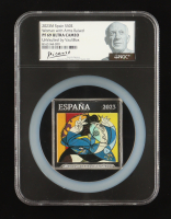 2023-M Spain £50 Picasso "Woman with Arms Raised" 135g .999 Fine Silver Coin (NGC PF69 ULTRA CAMEO) - Limited Mintage of 5,000 at PristineAuction.com