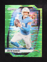 Justin Herbert 2024 Panini Prizm Prizms Neon Green Pulsar #157 at PristineAuction.com