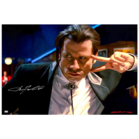 John Travolta Signed "Pulp Fiction" Vincent Vega by Gabriel T Toro 20x30 Photo (CA) at PristineAuction.com