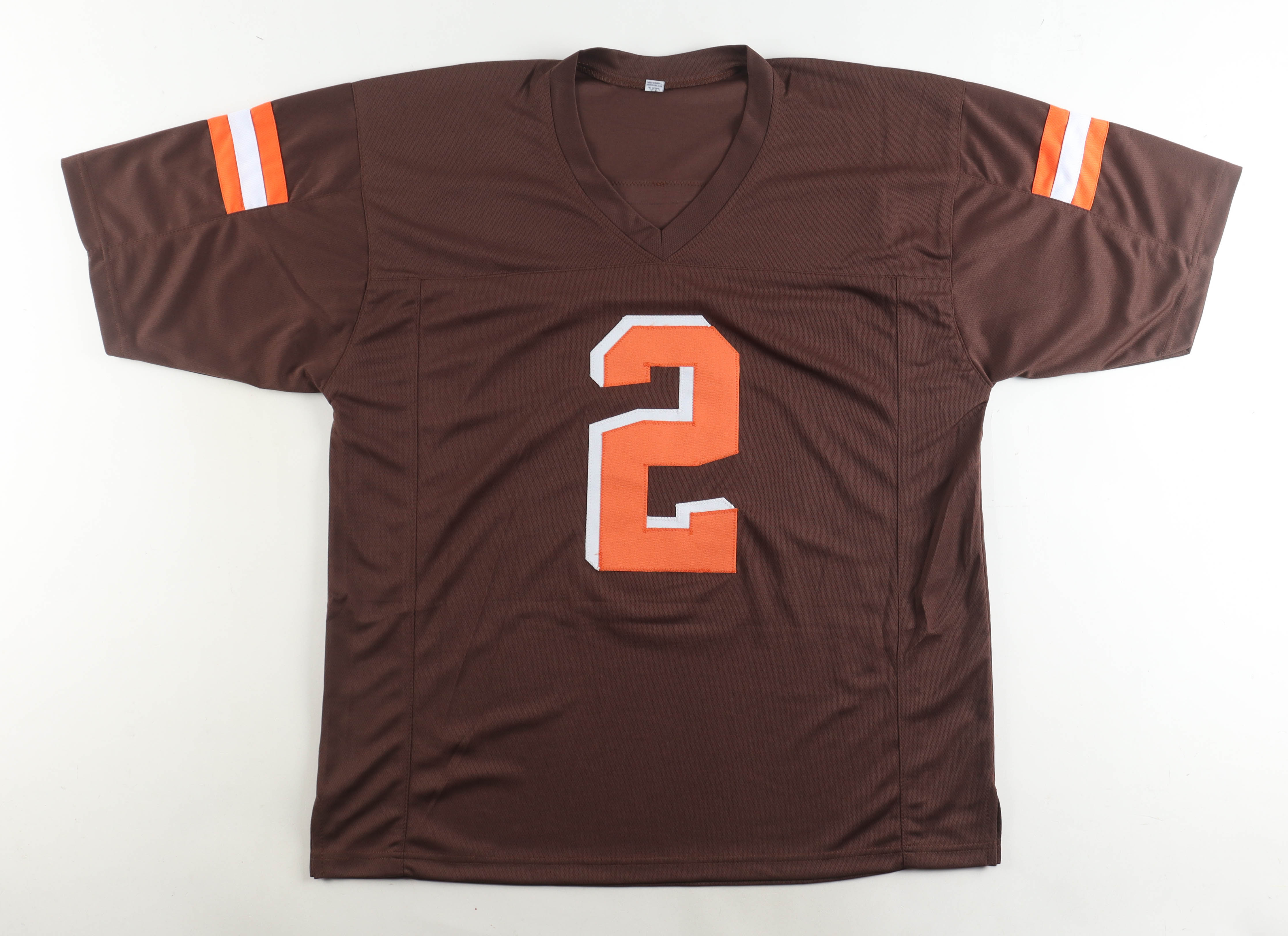 Johnny Manziel Signed Jersey Inscribed "F*** Cleveland" (Beckett) at PristineAuction.com Johnny Manziel Signed Jersey Inscribed "F*** Cleveland" (Beckett) at PristineAuction.com