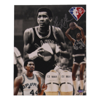 George Gervin Signed Spurs 8x10 Photo (Schwartz) at PristineAuction.com