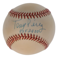 Tony Perez Signed OML Baseball Inscribed "HOF 2000" (JSA) at PristineAuction.com