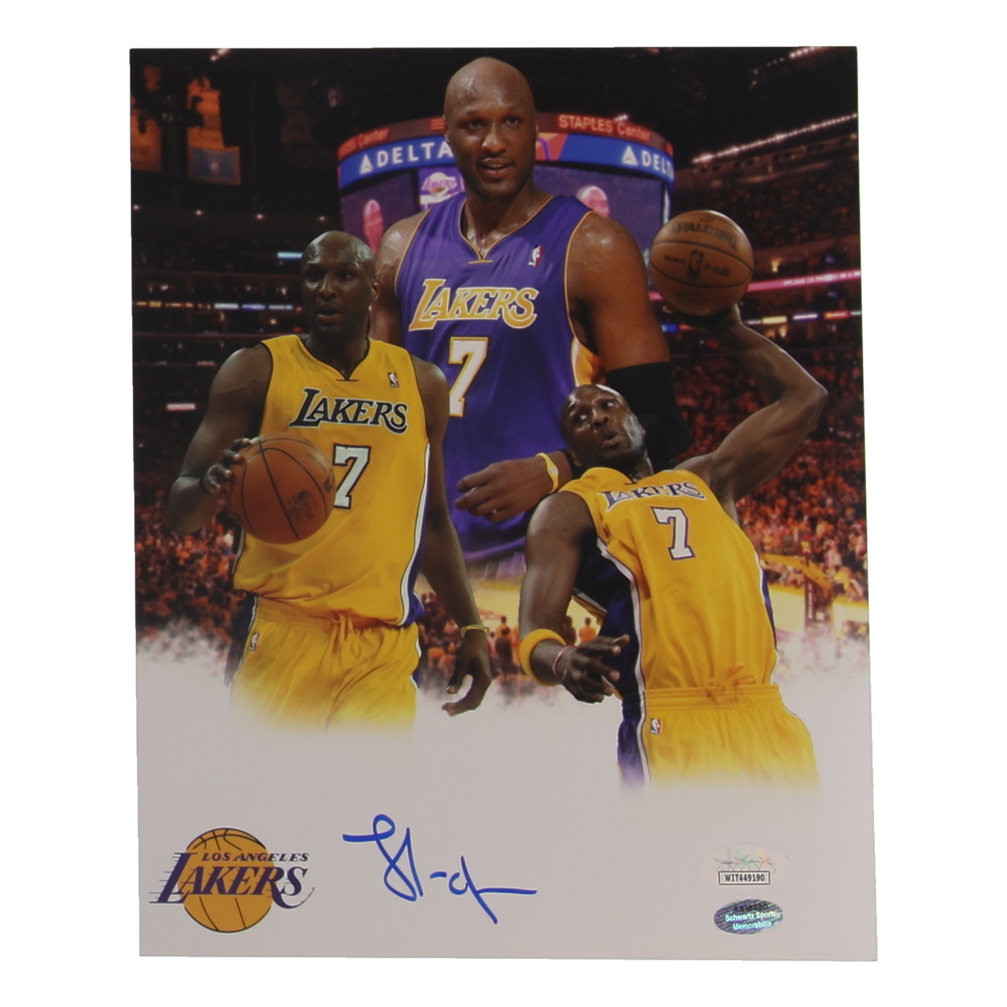 Lamar Odom Signed Lakers 8x10 Photo (Schwartz & JSA) at PristineAuction.com Lamar Odom Signed Lakers 8x10 Photo (Schwartz & JSA) at PristineAuction.com