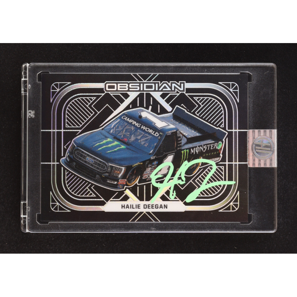 Hailie Deegan Signed 2022 Panini Chronicles Obsidian #53 (PA) at PristineAuction.com