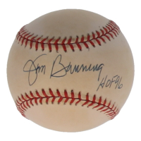 Jim Bunning Signed ONL Baseball Inscribed "HOF 96" (JSA) at PristineAuction.com