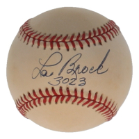 Lou Brock Signed ONL Baseball Inscribed "3023" (JSA) at PristineAuction.com