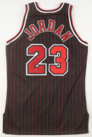 Michael Jordan Signed Bulls Authentic Champion Pro-Cut Pinstriped Jersey (UDA) at PristineAuction.com