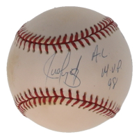 Juan Gonzalez OAL Signed Baseball Inscribed "AL MVP 98" (JSA) at PristineAuction.com