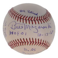 Bill Mazeroski Signed OML Baseball with Multiple Career Stat Inscriptions (JSA) at PristineAuction.com