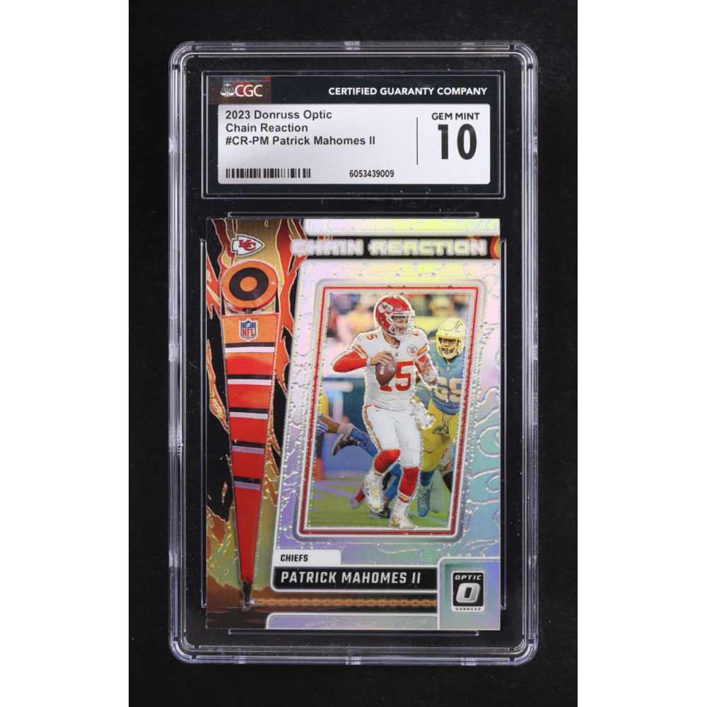 Patrick Mahomes II 2023 Donruss Optic Chain Reaction #1 (CGC 10) at PristineAuction.com