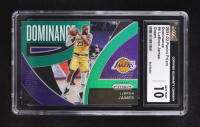 LeBron James 2021-22 Panini Prizm Dominance Prizms Green #6 (CGC 10) at PristineAuction.com