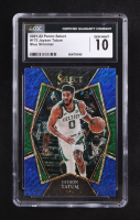 Jayson Tatum 2021-22 Select Prizms Blue Shimmer #172 (CGC 10) at PristineAuction.com