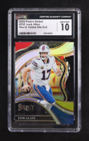 Josh Allen 2023 Select Prizm Red and Yellow Die Cut #252 (CGC 10) at PristineAuction.com