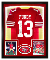 Brock Purdy Signed 49ers Custom Framed Jersey Display with LED Lights (Fanatics) at PristineAuction.com