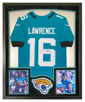Trevor Lawrence Signed Jaguars Custom Framed Jersey Display with LED Lights (Fanatics) at PristineAuction.com