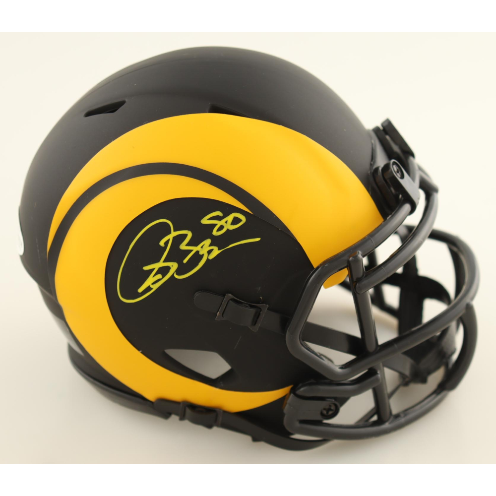 Issac Bruce Signed Rams Speed Mini Helmet (Beckett) at PristineAuction.com