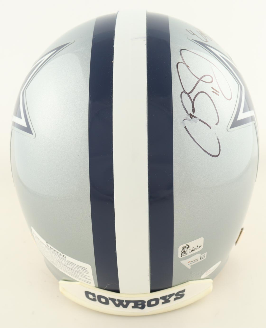 Dak Prescott, Cole Beasley & Ezekiel Elliott Signed Cowboys Full-Size Authentic On-Field Helmet (Prescott, Fanatics & JSA) at PristineAuction.com Dak Prescott, Cole Beasley & Ezekiel Elliott Signed Cowboys Full-Size Authentic On-Field Helmet (Prescott, Fanatics & JSA) at PristineAuction.com