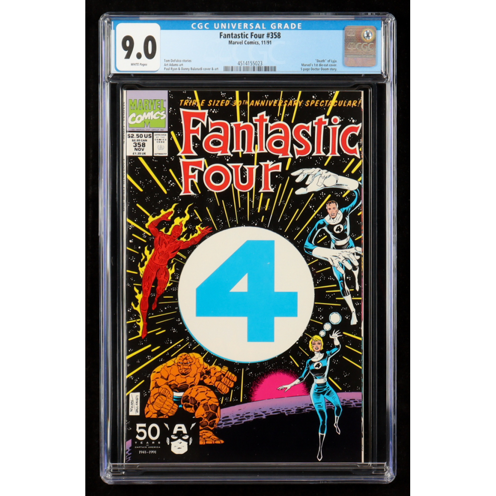 1991 "The Fantastic Four" #358 Marvel Comic Book (CGC 9.0) at PristineAuction.com