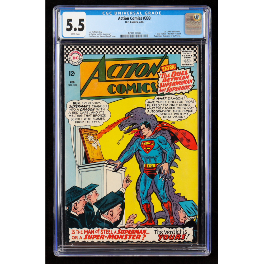 1966 "Action Comics" #333 DC Comic Book (CGC 5.5) at PristineAuction.com