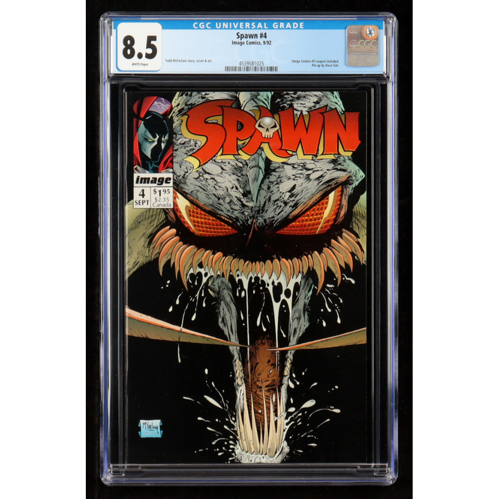 1992 "Spawn" Issue #4 Image Comic Book (CGC 8.5) at PristineAuction.com