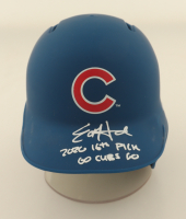 Ed Howard Signed Cubs Mini Batting Helmet Inscribed "2020 16th Overall" & "Go Cubs Go" (Beckett) at PristineAuction.com