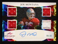 Joe Montana 2024 Leaf Rare Materials Signatures Autograph #RMSJM1 #19/35 at PristineAuction.com