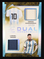 Lionel Messi/Diego Maradona 2023 Leaf Ultimate Soccer Dual Memorabilia  #UDM2 #17/20 at PristineAuction.com