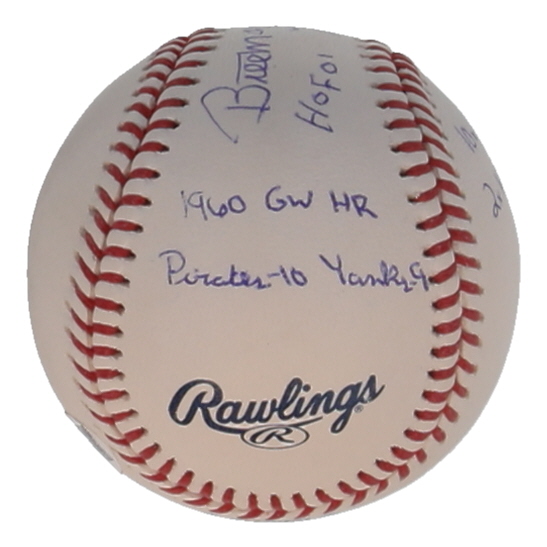 Bill Mazeroski Signed OML Baseball with Multiple Career Stat Inscriptions (JSA) at PristineAuction.com Bill Mazeroski Signed OML Baseball with Multiple Career Stat Inscriptions (JSA) at PristineAuction.com