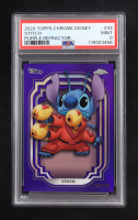 Stitch 2024 Topps Chrome UK Disney Purple Refractors #93 #144/199 (PSA 9) at PristineAuction.com