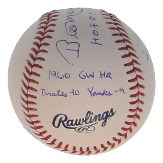 Bill Mazeroski Signed OML Baseball with Multiple Career Stat Inscriptions (JSA) at PristineAuction.com Bill Mazeroski Signed OML Baseball with Multiple Career Stat Inscriptions (JSA) at PristineAuction.com