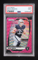 Brock Bowers 2024 Panini Prizm Prizms Pink Wave #315 RC (PSA 9) at PristineAuction.com