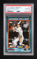 Jackson Holliday 2024 Topps X Chris Berman Boomer's Baseball Teal #17 RC #42/50 (PSA 10) at PristineAuction.com