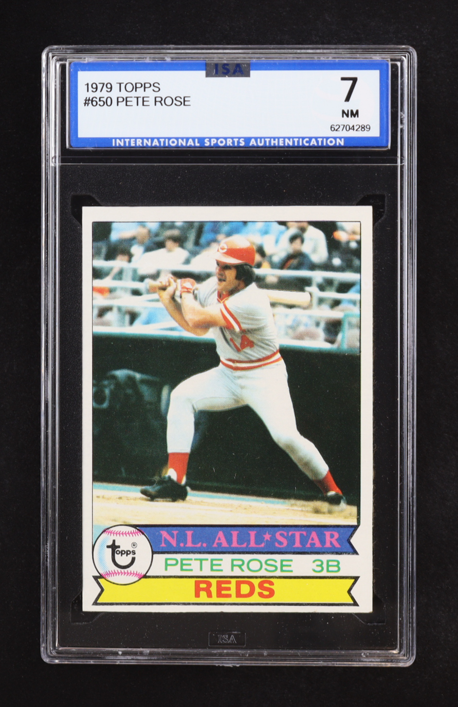 Pete Rose 1979 Topps #650 (ISA 7) at PristineAuction.com Pete Rose 1979 Topps #650 (ISA 7) at PristineAuction.com