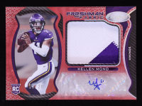 Kellen Mond 2021 Certified Freshman Fabric Mirror Signatures Red Etch #221 RC #15/20 at PristineAuction.com
