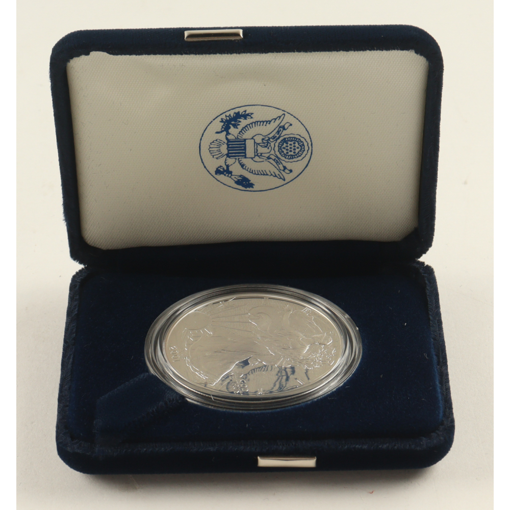 2001-W Silver Eagle 1oz. Fine Silver $1 Dollar Coin at PristineAuction.com