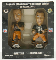 Bart Starr & Jerry Kramer Packers "Legends of Lambeau" Ceramic Bobbleheads Set #1 with Original Packaging at PristineAuction.com