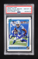 Amon-Ra St. Brown Signed 2021 Donruss Rated Rookie #10 RC (PSA | Auto 10) at PristineAuction.com