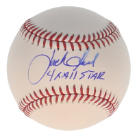 Jack Clark Signed OML Baseball Inscribed "4x All Star" (Schwartz) at PristineAuction.com