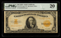 1922 U.S. $10 Gold Certificate - Fr# 1173 Large S/N Speelman | White (PMG Very Fine 20) at PristineAuction.com