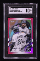 Charlie Blackmon 2021 Topps Chrome Magenta Refractors #67 #347/399 (SGC 10) at PristineAuction.com